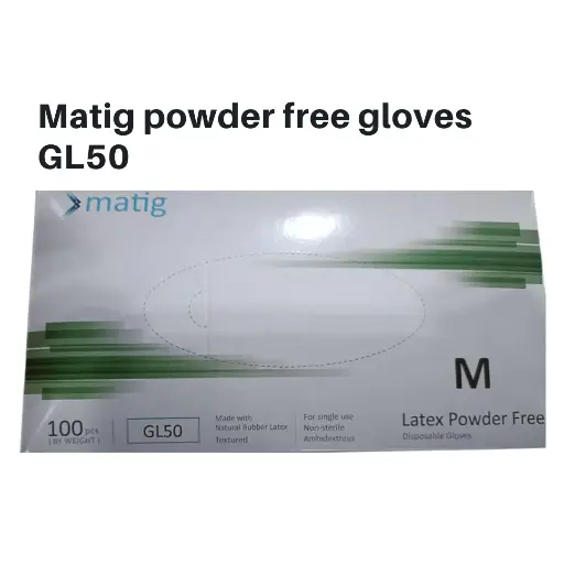 Matig Gloves Latex Powder Free  